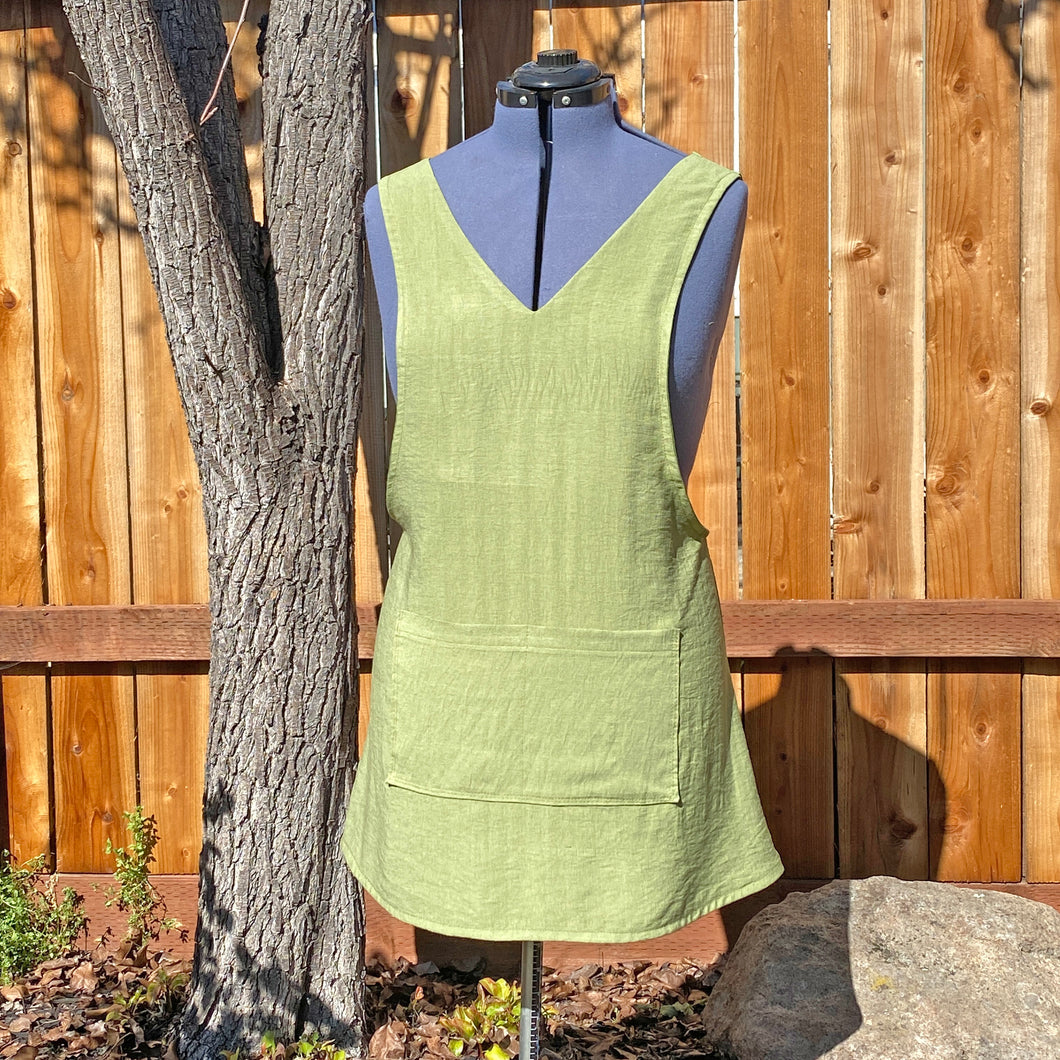 Cross-Back Apron- Sage Green (L)